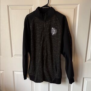 NBA Boston Celtics Black and Charcoal Men's Zip-Up Sweatshirt